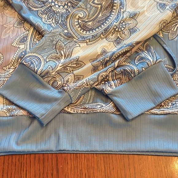 Blue and White Relaxed Hoodie - Picture 17 of 17